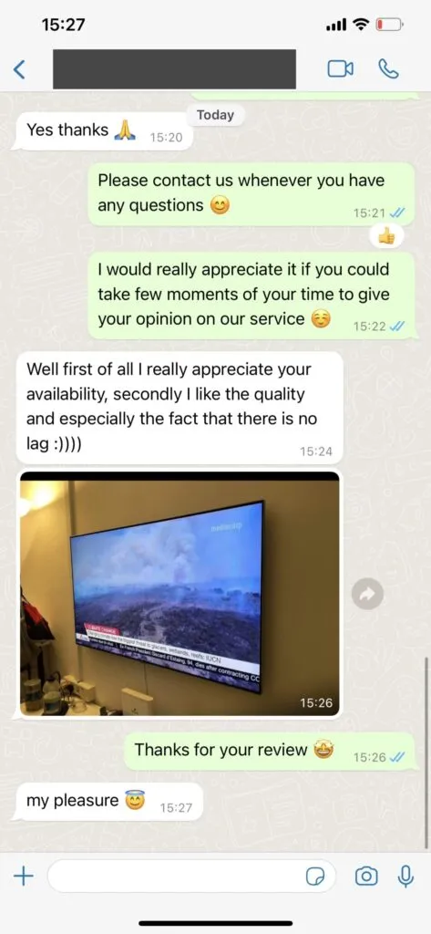 WhatsApp customer support experience screenshot 2